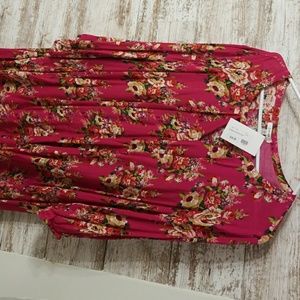 Floral 3/4 sleeve dress